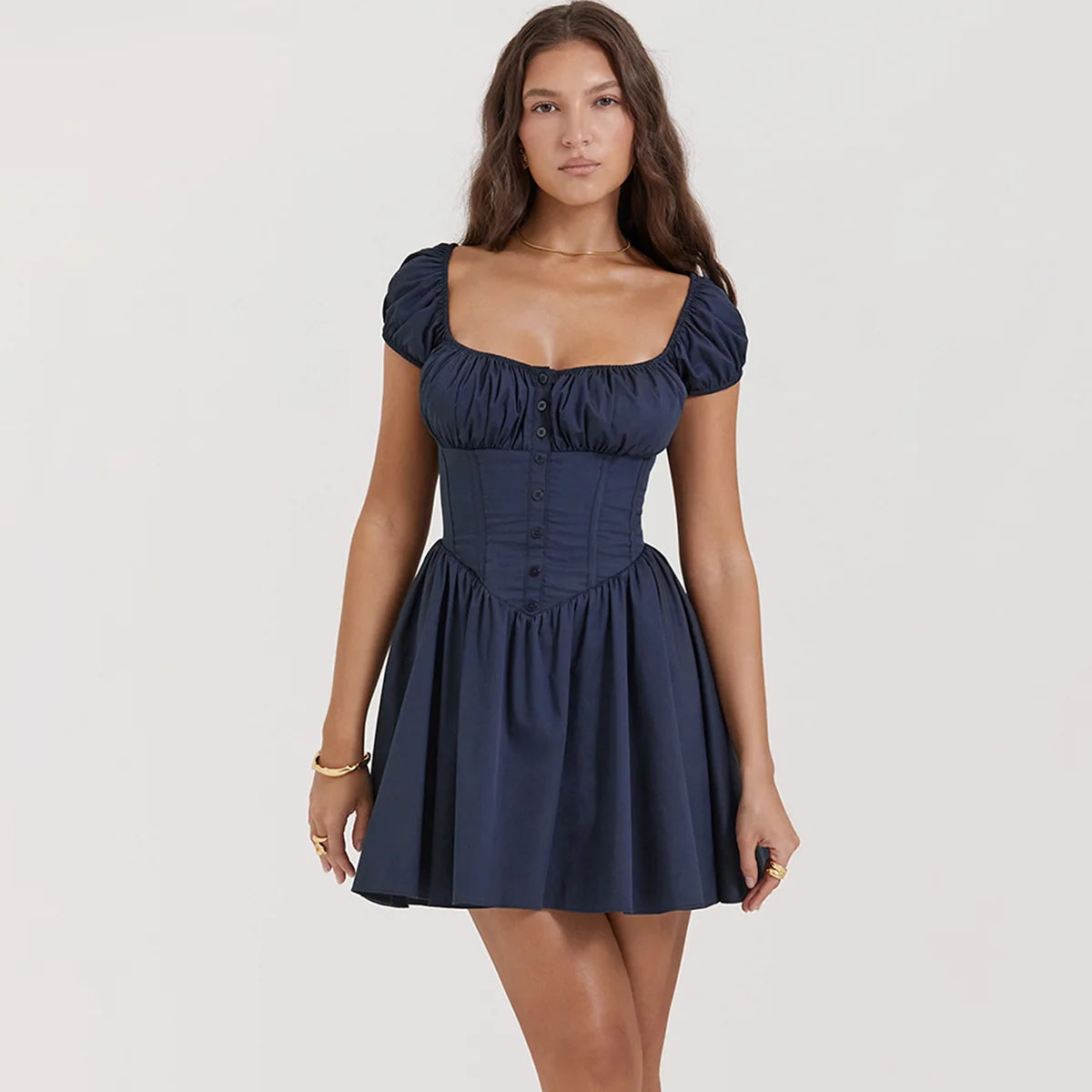 Square Neck Corset Mini Dress