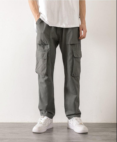 Litlookz Studio Elastic Waist Wide Leg Cargo Pants