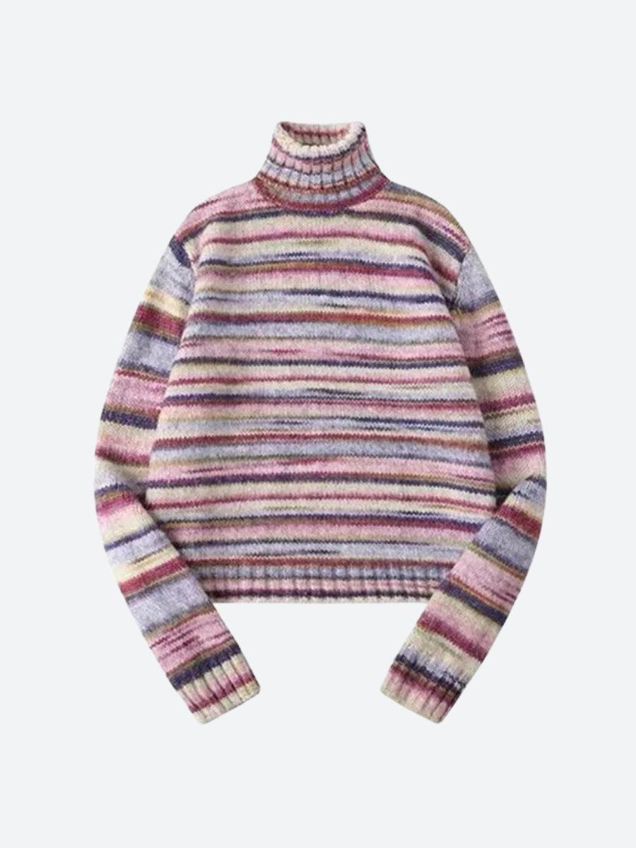 Striped Turtleneck Sweater