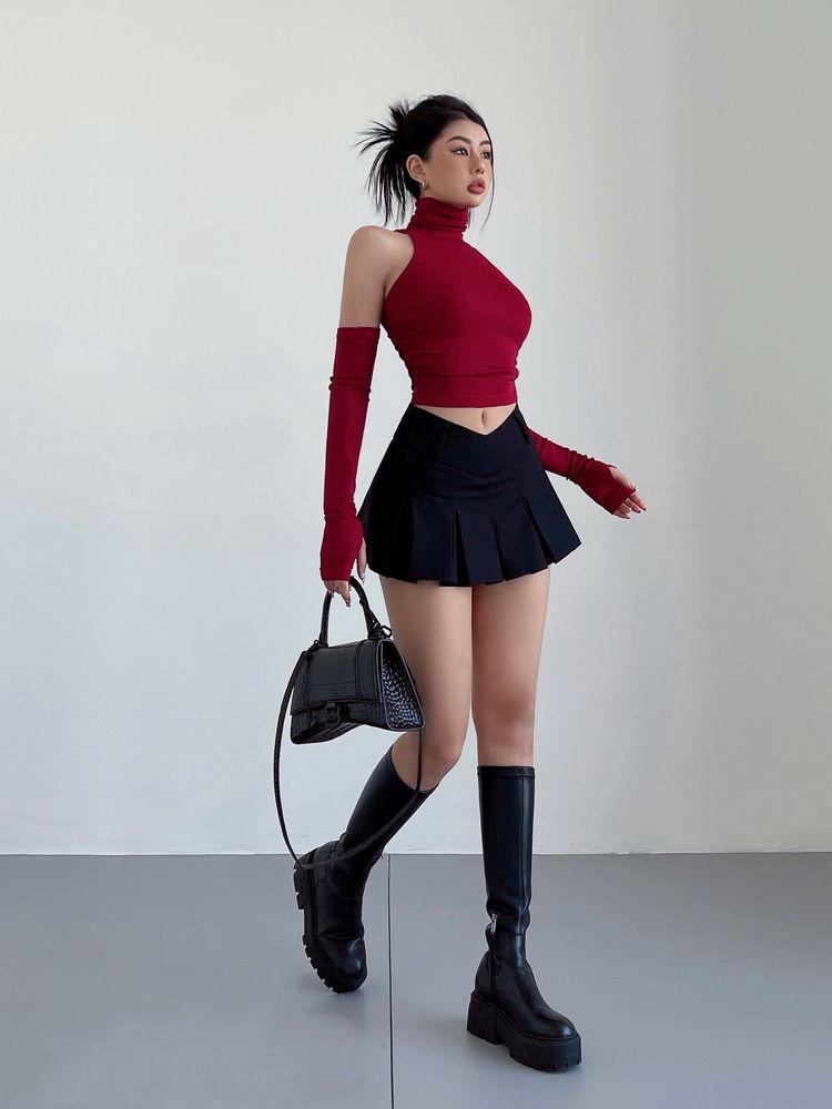 V-Shaped College Mini Skirt – Litlookz Studio