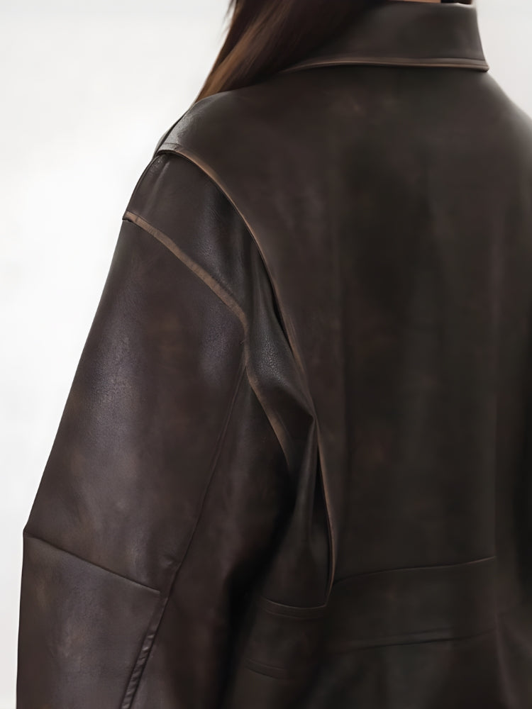 Vintage Faux Leather Jacket