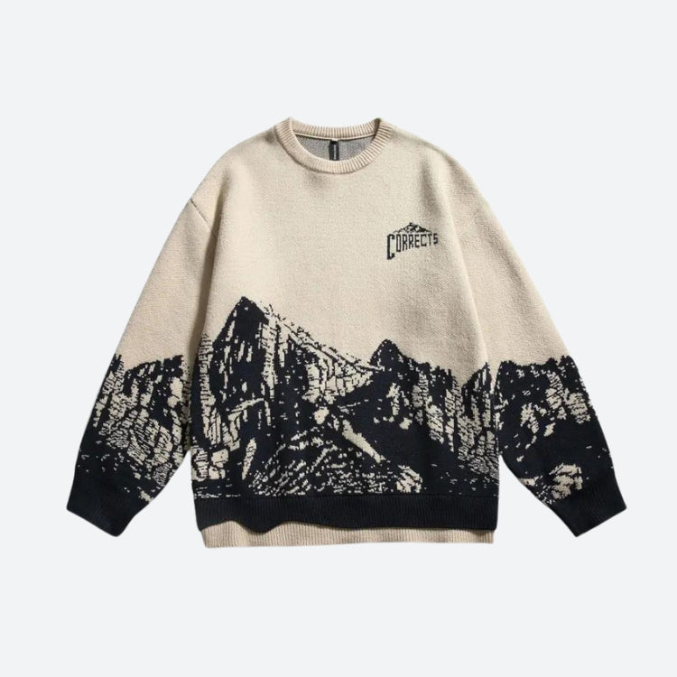 Vintage Mountain Knitted Sweater