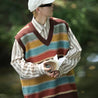 Vintage Striped Sweater Vest