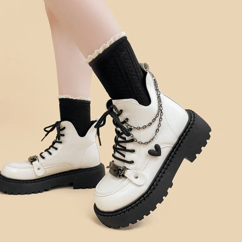 White Platform Boots