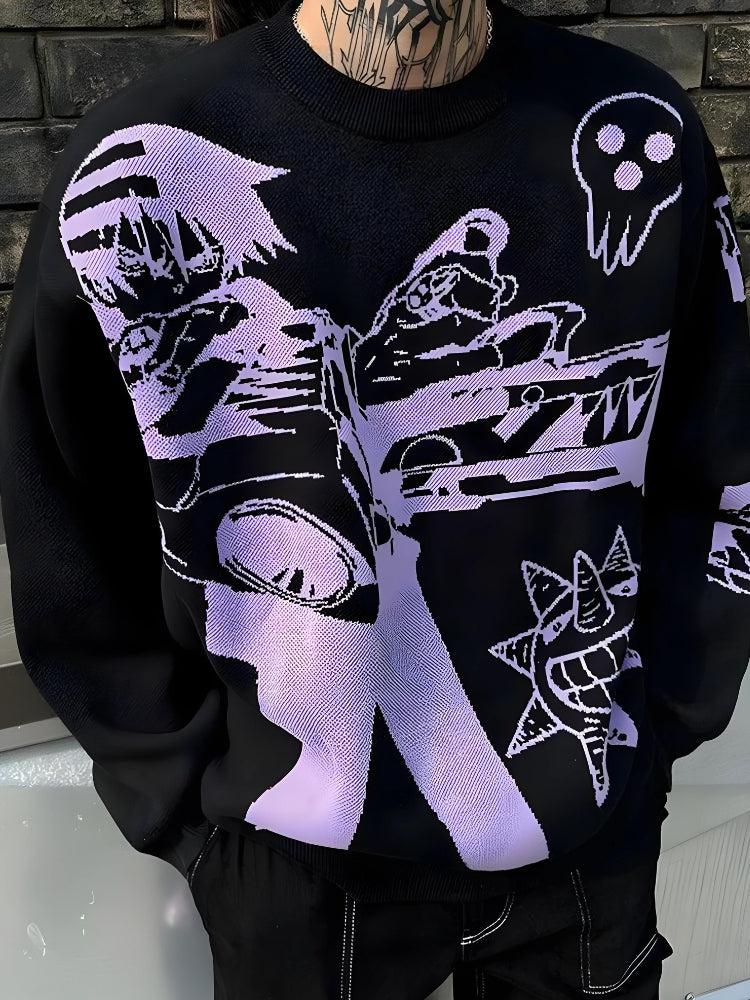 Y2K Anime Knitted Sweater
