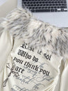 Y2K Faux Fur Collar Top