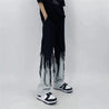 Y2K Grunge Fringed Straight Leg Jeans