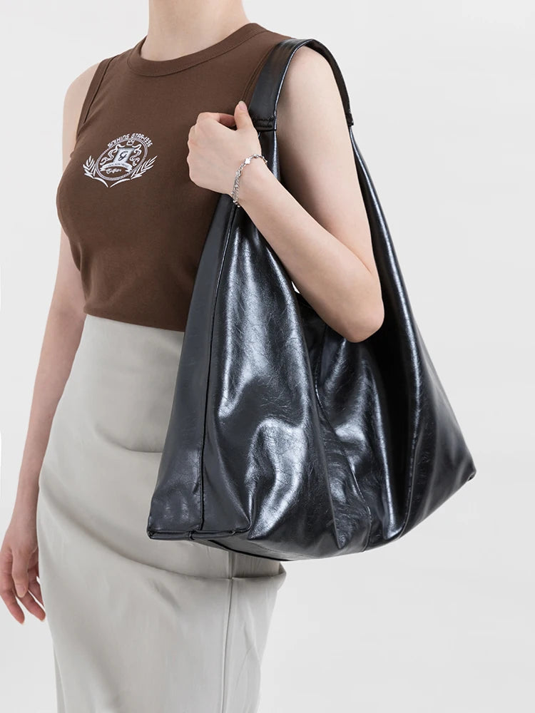 Y2K Patent Leather Hobo Bag