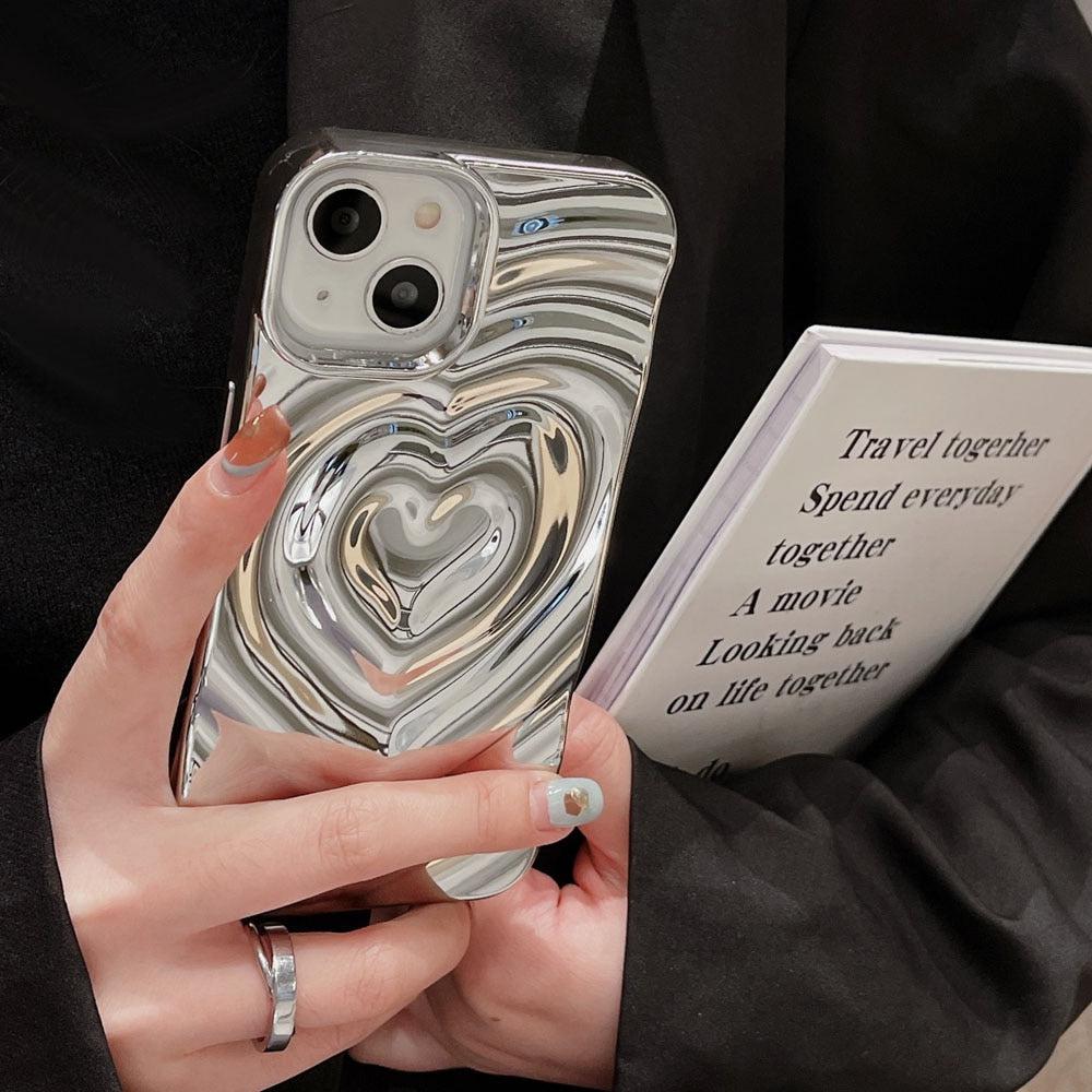 Y2k Wavy Heart iPhone Case