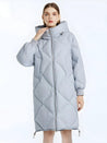 Hooded Zip-Up Long Puffer Coat
